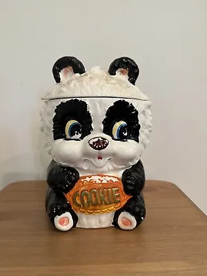 Vintage Cookie Jar Panda Bear Ceramic Made In Japan • $29.90