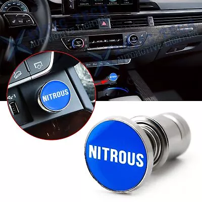 Sport Blue NITROUS Push Button Car Cigarette Lighter Plug Insert Cover Universal • $9.93