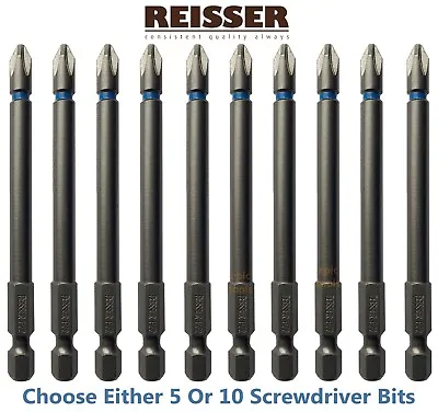 £8.95 • Buy REISSER 90mm Torsion Impact Driver Pozi 2 Screwdriver Bits, Available In 5 Or 10