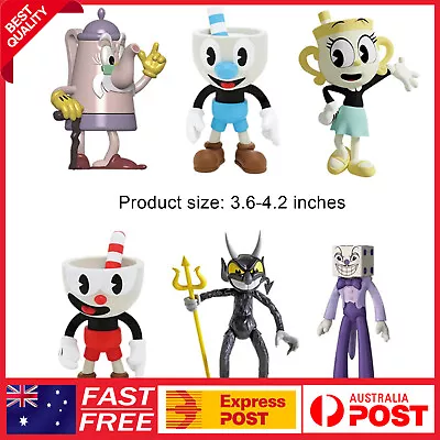 6Pcs/Set Cuphead Mugman Series Anime Game Figure Toys Ornament AU • $24.99