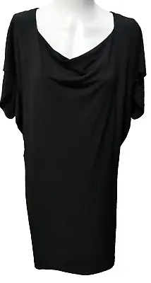 Mary Portas Black Dress Short Sleeves Round Neck Size 12 • $12.27