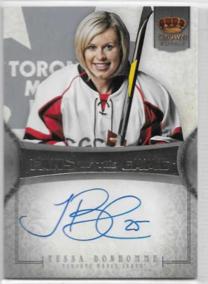 $32.49 • Buy Tessa Bonhomme 2013-14 Panini Crown Royale Fans Of The Game Auto Ssp Tsn Mg