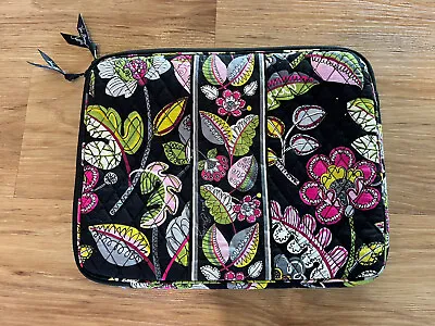 Vera Bradley Large Lap Top Sleeve Case Zippered 15” Flower Pink Fun Print • $19.95