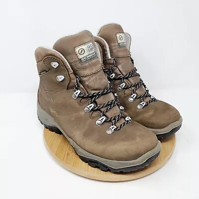 Scarpa Hiking Boots Womens 7 Brown Leather Ankle Lace Up Luna Waterproof Shoes • £38.56