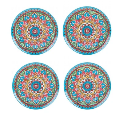 £11.99 • Buy Set Of 4 Outdoor Melamine 11'' Moroccan BBQ Plate Plastic Garden Picnic 835029