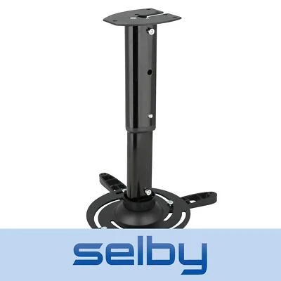 Extendable LCD LED DLP Projector Bracket Ceiling Mount 15kg Black 360 Rotation • $98