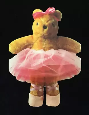 Marcel Schurman- Birthday- Teddy Bear In Tutu & Ballet Shoes- Die Cut • $3.95