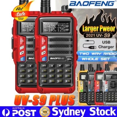 $52.99 • Buy UV-S9 Plus Powerful Walkie Talkie Two-Way VHF/UHF FM Ham Radio Transceiver 200W