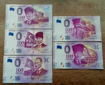 5 X 0 Euro ATATURK - Turkey - Set Of The 100 Year - Ataturk • £19.27