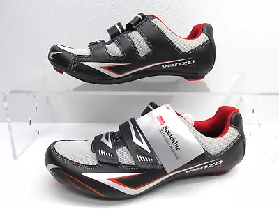 Venzo MX Three Strap Clip On Cycling Shoes Men's Size 11 US Bicycle Bike • $34.90