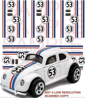 Love Bug Water Slide Decals 1/18 1/24 1/32 1/43 & 1/64 Sc Model Car Slot Car • $8.99