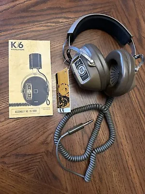 NOS Koss Vintage K 6 Stereo Headphones 1970's Brown Audiophile Record Player Etc • $39.95