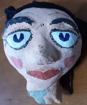 Vintage Paper Mache Woman Puppet Head. • $19.99