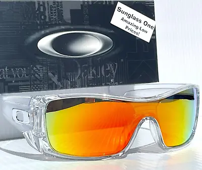 NEW Oakley BATWOLF Shiny Clear POLARIZED Spectra Ruby Mirror Lens Sunglass 9101 • $178.88