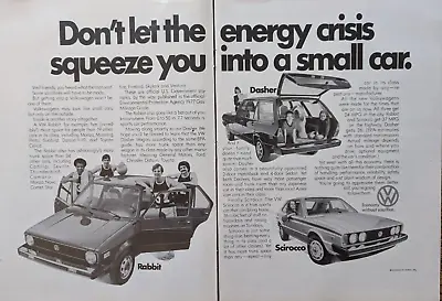$11.99 • Buy 1977 Volkswagen VW Rabbit Dasher Wagon Scirocco More Space Vintage Print Ad