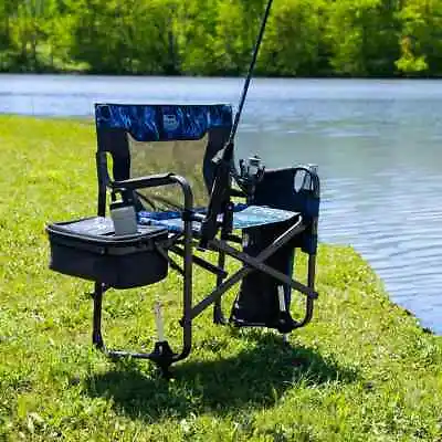 Timber Ridge Fishing Director's Chair In Blue • £89.99