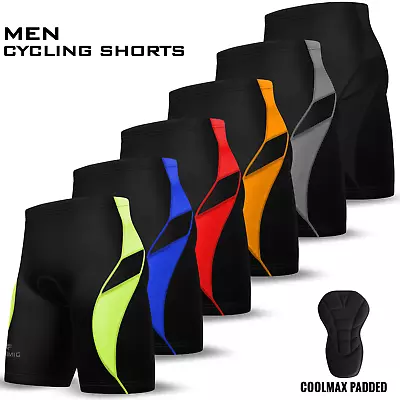 Mens Cycling Cycle Shorts Anti-Bac Coolmax Padded MTB Bicyle Short S To 2XL • £9.99