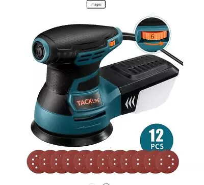 New 5-inch 3.0A Random Orbit Sander With 12Pcs Sandpapers 6 Variable Speed US • $39.99