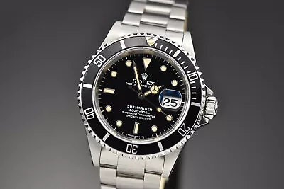 1997 Rolex Submariner Date Tritium Patina Dial 40MM Watch 16610 T Ser W/Papers • $10000