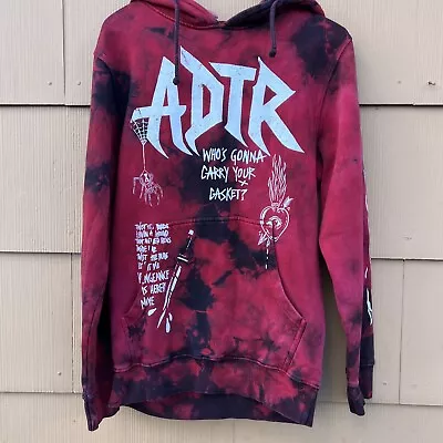 A Day To Remember Graphic Hoodie Men's Small Red Fleece Drawstring Pullover • $71.99