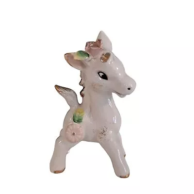 Vintage Donkey Burro Horse Pony With Gold Accents Figurine Made In Japan • $12