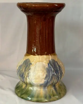 Brush Mccoy Cameo Majolica Pedestal In Brown Blue Green Gold & Cream....mint! • $125