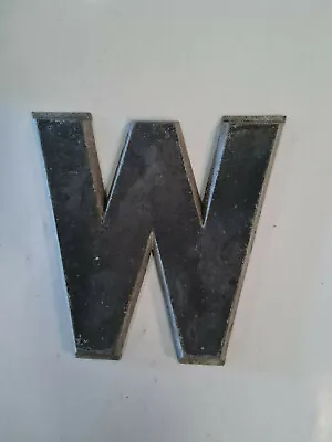 Vintage DRIVE-IN Movie Theatre MARQUEE LETTER - W - Black Metal 22cm Cinema Sign • $11.06