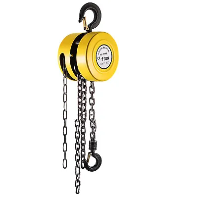 VEVOR 1 Ton Chain Puller Block 20ft Chain Lift Hoist Hand Tools Chain W/ Hook • $46.99