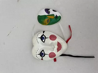 Mardi Gras Ceramic Painted Mask. Wall Decor Lot Of 2 • $14.99