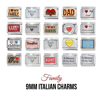 Family 9mm Classic Italian Charm - Fits 9mm Classic Italian Charm Bracelets • £4.99