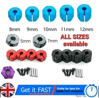 12mm Wheel Hub Hex 5/...8/9/10/11/12mm Aluminium Alloy Extension Adapter 1/10 RC • £6.99