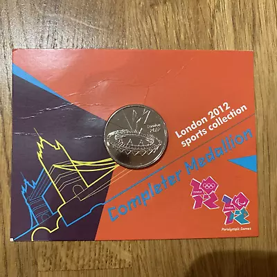 London 2012 OLYMPIC GAMES SPORT 50p OFFICIAL COMPLETER MEDALLION Rare • £69.99