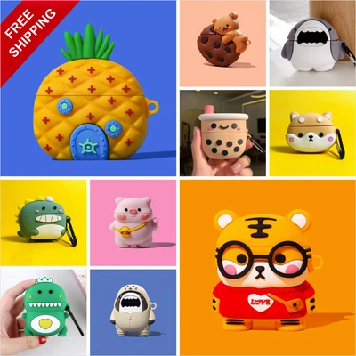 $12.64 • Buy Cool Cartoon SpongeBob House AirPods Case For AirPods 1/2/3 Pro Silicone Cover
