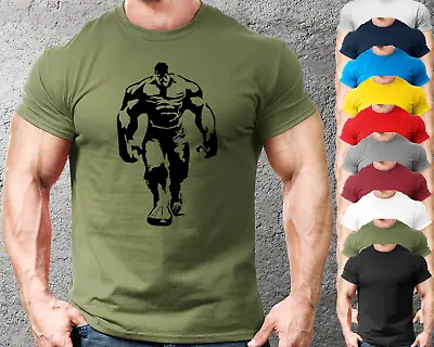 Hulk Silh. Gym T-Shirt Mens Gym Clothing | Workout Training Vest Bodybuilding  • £8.99