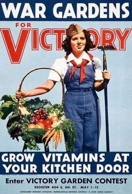 83778 Vintage Victory Garden Grow Your Own Decor Wall Print Poster • $24.95