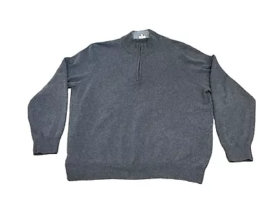 Faherty Sweater Mens XXL Jackson 1/4 Zip Gray Mock Neck • $54