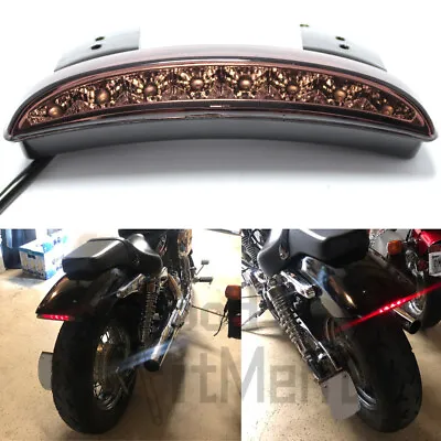 LED Motorcycle Brake Tail Light W/ Turn Signal Fender Edge For Harley Cafe Racer • $17.47