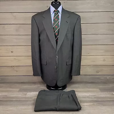 Kilburn Fitch Suit Mens 42L Green Glen Plaid Wool 2pc Blazer Pants 36X33 Casual • $38.95