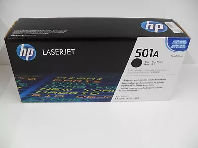 HP 501A Q6470A Black Print Cartridge For LaserJet CP3505 3600 3800 -New Sealed • $19.95