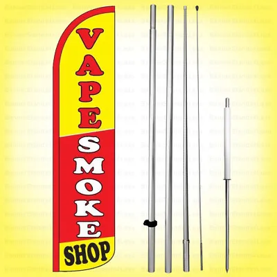 VAPE SMOKE SHOP - Windless Swooper Flag Kit 15' Feather Banner Sign  Yz-h • $64.95