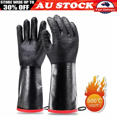   Waterproof Heat Resistant Gloves Oil Resistant Grill Gloves BBQ Gloves Cooking • $9.99