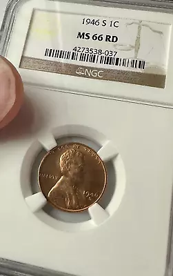 1946-S Lincoln Wheat BU 1c  ~ NGC MS66 Rd  ~ Awesome Red Beauty • $23.96