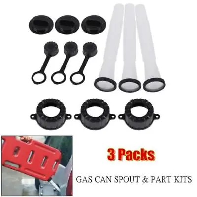 3Pac Car Gas Fuel Jerry Can Spout & Parts Kit Vent Gasket For Old Water Jug • $21.99