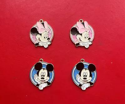 Minnie Mickey Charms Pendants Enamel Metal • £3.99