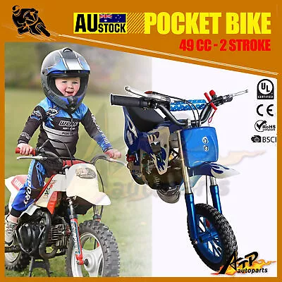 49cc Mini Motor Dirt Bike Kids Pocket Motorcycle Monkey Atv Toys 2 Stroke • $386