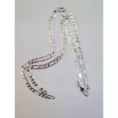 18K White Gold Figaro Chain Necklace • $15.92