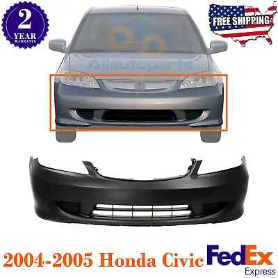 Front Bumper Cover Primed For 2004 - 2005 Honda Civic • $193.83