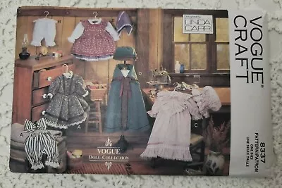 Vintage 18  EARLY AMERICAN GIRL DOLL CLOTHES PATTERN Vogue 8337 Linda Carr  • $11.99