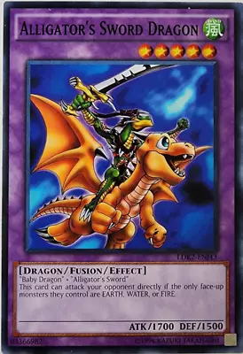 YUGIOH - Alligator's Sword Dragon - LDK2-ENJ43 - Unlimited Ed - Common - NM/M • $0.99