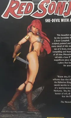 Red Sonja Statue J. Scott Campbell Dynamite 2011 NIB #36/50 Man. Proof BRAND NEW • $249.99